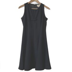 Kate Spade Black Crepe Satin Fit and Flare Sleeveless Dress Women's - Size 4